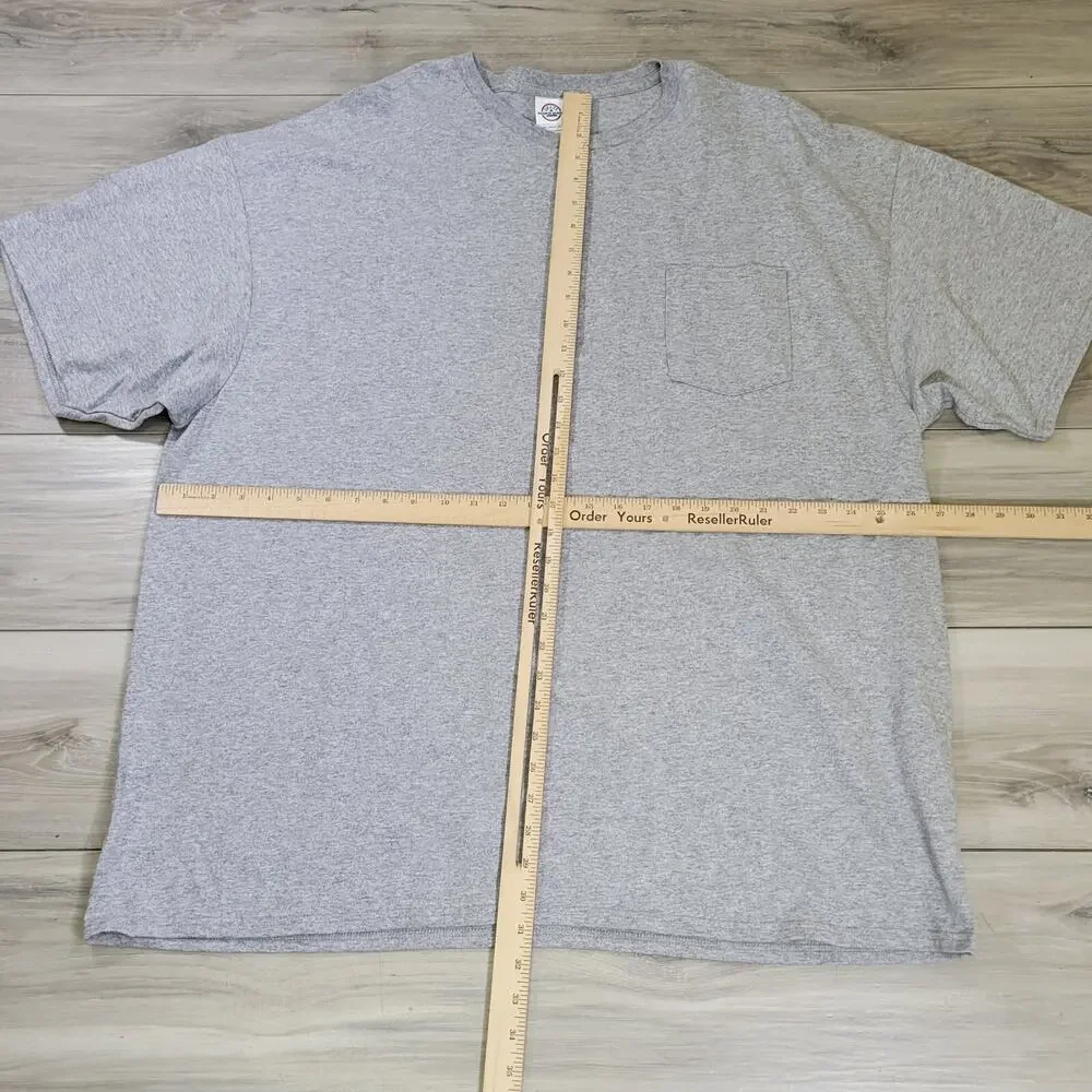 Delta T-Shirt Men's 3XL Gray Pocket Short Sleeve